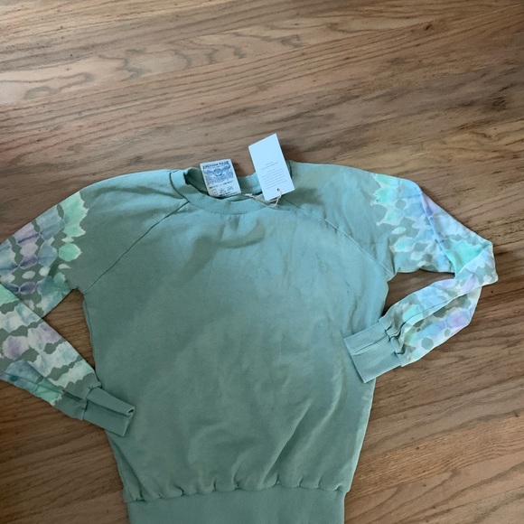 Jungmaven stained glass alpine raglan sweatshirt small clay green/mint - Picture 7 of 15